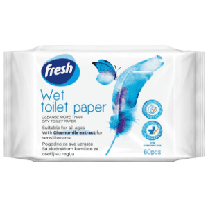 Vlažni toalet papir FRESH deluxe 60kom slide slika