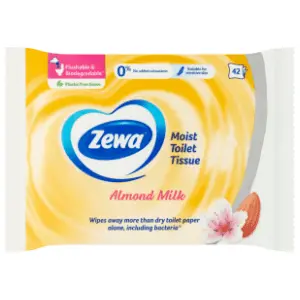 Vlažni toalet papir ZEWA almond milk 42 lista slide slika