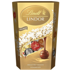 Bombonjera LINDT assorted cornet 337g slide slika
