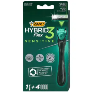 Brijač BIC Hybrid Flex3 sensitive drška + 4 dopune slide slika