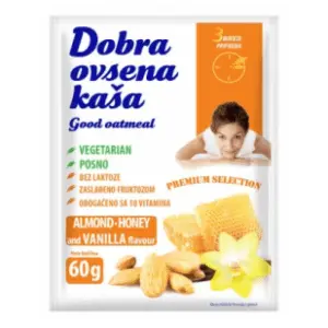 DOBRA OVSENA kaša badem med vanila 60g slide slika
