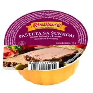 MATIJEVIĆ pašteta sa šunkom 75g slide slika