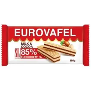 Napolitanke SWISSLION Eurovafel 85% Eurokrem fila 180g slide slika
