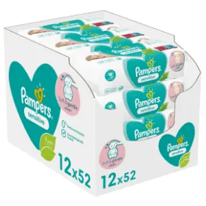 Vlažne maramice PAMPERS sensitive 12x52kom slide slika