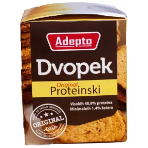 ADEPTO proteinski dvopek original 100g slide slika