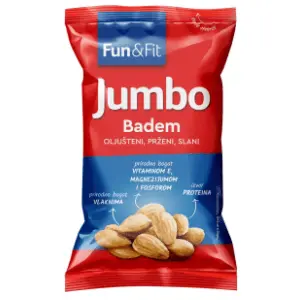 Badem FUN&FIT Jumbo prženi slani oljušteni 75g slide slika