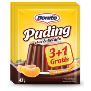 Puding čokolada BONITO 172g 3+1 gratis slide slika