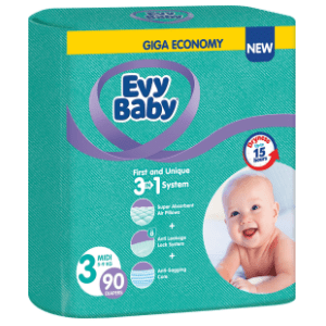 EVY BABY pelene 3u1 sistem 3 midi 90kom slide slika