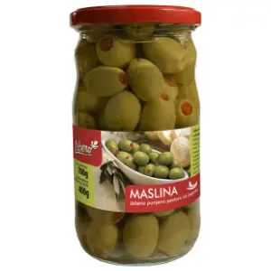 LIBERO zelene masline sa paprikom 700g slide slika
