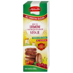 MOLENDINI keks bez glutena sa urmom i punjen višnjom 180g slide slika