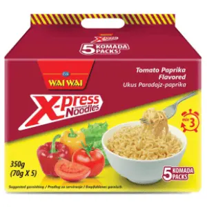 Nudle WAI WAI X-press paradajz paprika 5x70g slide slika