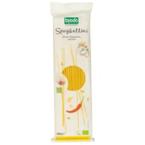 Organska testenina BYODO špagete 500g slide slika