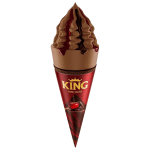 Sladoled KING dark velvet kornet 220ml slide slika