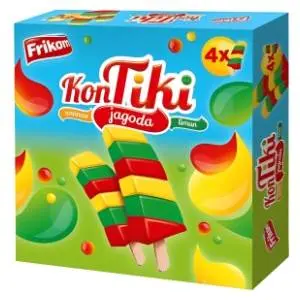 Sladoled FRIKOM Kontiki jagoda multipack 4x70ml slide slika