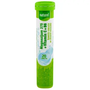 Šumeće tablete NATUREL magnezijum 375+vitaminC+B6 80g slide slika