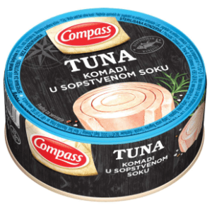 Tunjevina COMPASS komadi u sopstvenom sosu 160g slide slika