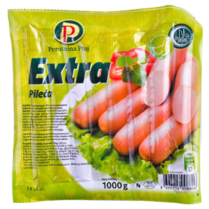 Viršle PERUTNINA PTUJ extra hrenovke 1kg slide slika