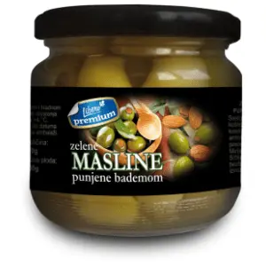 LIBERO Premium zelene masline sa bademom 340g slide slika