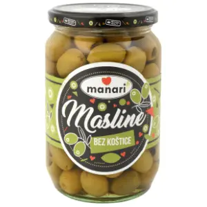 MANARI zelene masline bez koštice 680g slide slika