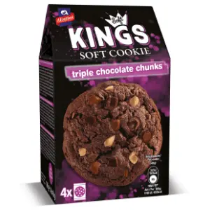 Biskvit KINGS soft cookie trostruka čokolada 160g slide slika