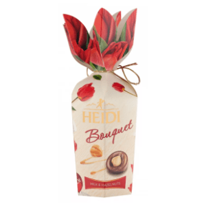 Bombonjera HEIDI Bouqet Flower lešnik 120g slide slika