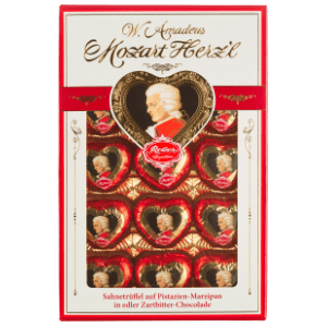 Bombonjera MOZART srce 150g slide slika