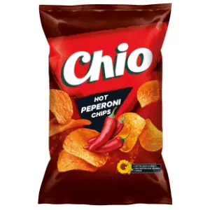 CHIO čips hot pepperoni 130g slide slika