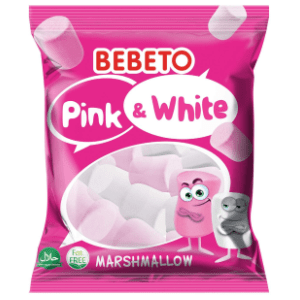 Gumene bombone BEBETO marshmallow pink&white 60g slide slika