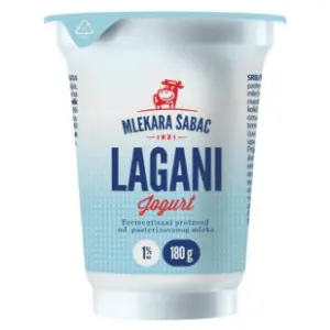 Jogurt lagani 1%mm MLEKARA ŠABAC 180g slide slika