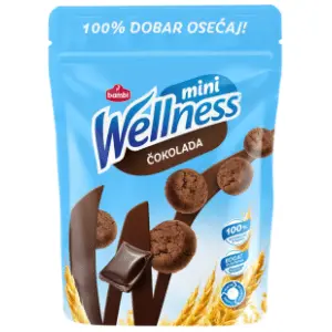 Keks WELLNESS mini čokolada 70g slide slika