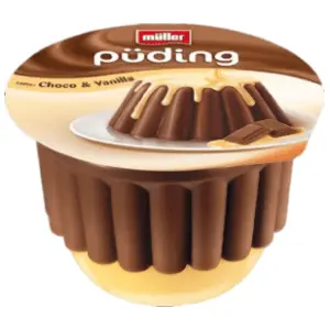 Puding MULLER čokolada vanila 450g slide slika