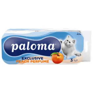 Toalet papir PALOMA exclusive breskva 3sloja 10kom slide slika