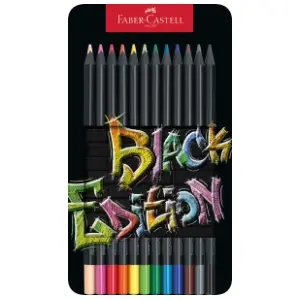 Drvene boje FABER CASTELL black edition 12kom slide slika