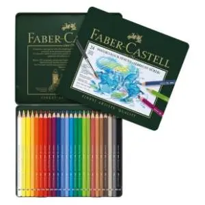 Drvene boje FABER CASTELL durer metalna kutija 24kom slide slika