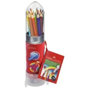 Drvene boje FABER CASTELL grip raketa 15kom slide slika