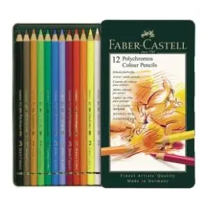 Drvene boje FABER CASTELL polychromos 12kom slide slika