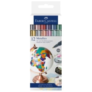 Flomasteri FABER CASTELL permanent marker metalics 12kom slide slika