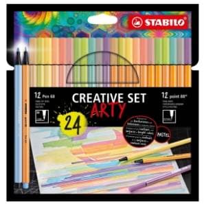Flomasteri STABILO set point 88 + finelineri pen 68 24kom slide slika