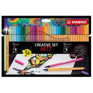 Flomasteri STABILO set point 88 + finelineri pen 68 36kom slide slika