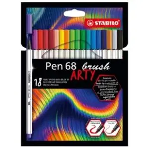 Flomasteri STABILO pen 68 brush 18kom slide slika