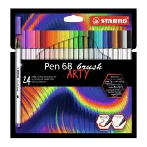 Flomasteri STABILO pen 68 brush 24kom slide slika