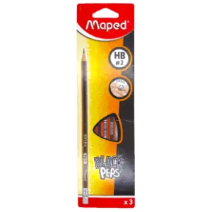 Grafitna olovka sa gumicom MAPED black peps 3kom slide slika