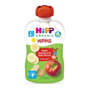 HIPP organic kašica jabuka banana sa keksom 100g slide slika