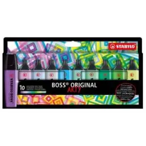 Markeri STABILO boss original arty hladne boje 10kom slide slika