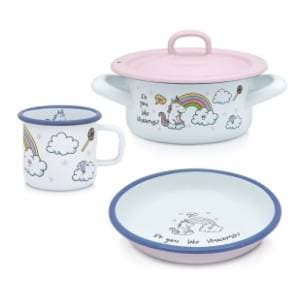 metalac-deciji-set-3u1-unicorn-plitka-serpa-tanjir-lonce