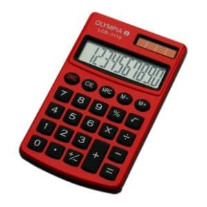 OLYMPIA kalkulator LCD 1110 crvena slide slika
