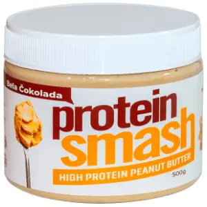 Kikiriki puter PROTEIN SMASH bela čokolada 500g slide slika
