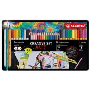 Set arty box STABILO za crtanje 36kom slide slika