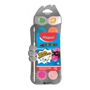 Vodene bojice MAPED color peps 12kom + četkica gratis slide slika