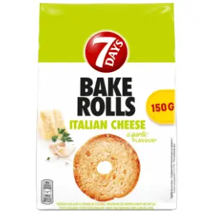 7 DAYS Bake rolls Italian cheese&garlic 150g slide slika